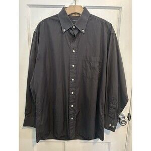 Burberry Mens Shirt Button Up Burgundy Pin Stripe Check Nova Collar Cuff Medium